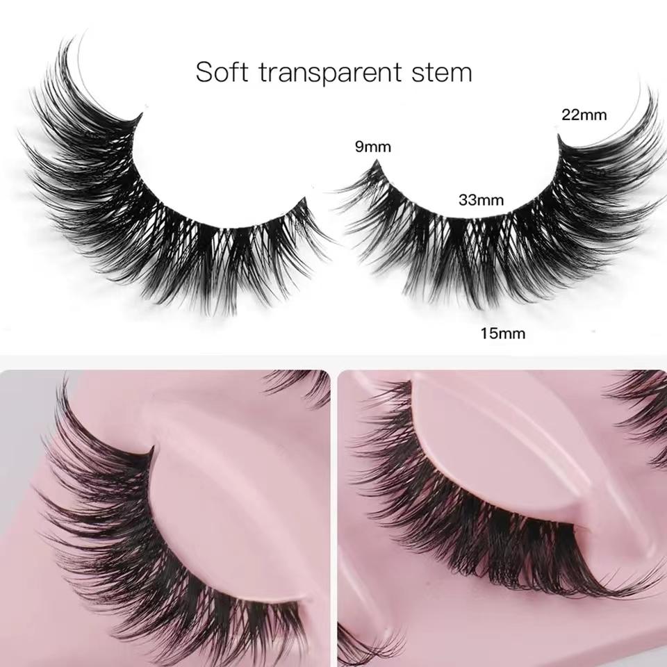 Makeup 5 Pairs Cat Eye Lashes Faux Eyelashes Eye Elongated False Eyelashes