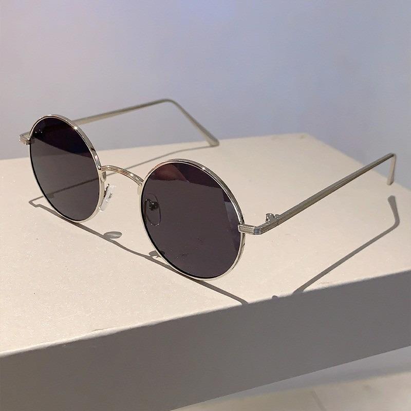 Мужские солнцезащитные очки Металлические солнцезащитные очки с круглой оправой Солнцезащитные очки для вождения Велосипедные очки