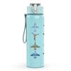 1PC Multiple Airplane Silhouette Group Print 750ml Color Plastic Sports Water Bottle Leakproof Flip Straw Lid Suitable for Sports Office Home Use