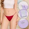 4 шт./комплект Женское бесшовное стринги Нижнее белье Тонкая лямка Низкая посадка Мягкие Удобные Невидимые Panties No Show Мультиколор Комплект