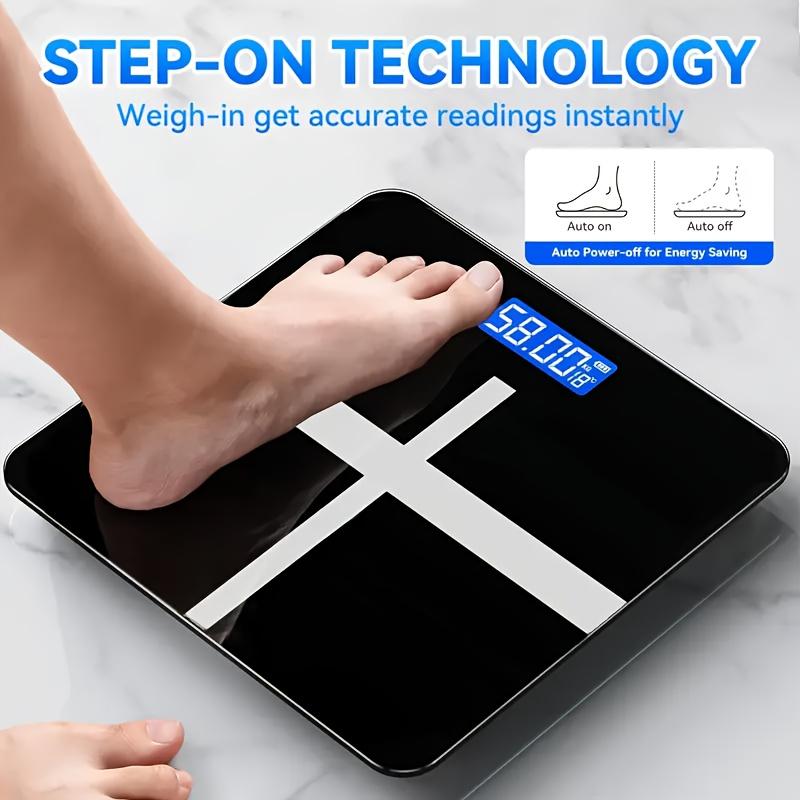 high quality1pc Black Smart Scale, Fashionable Body Weight Scale with Digital Display, LCD Screen, High Precision, Modern Design Suitable for Home,