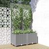 VidaXL Planter with Trellis Light Grey 80x40x136 Cm PP 153272