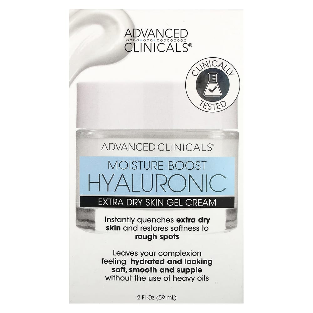 Advanced Clinicals Гель-крем Moisture Boost с гиалуроном для очень сухой кожи, 2 жидк. унции. унция (59мл)