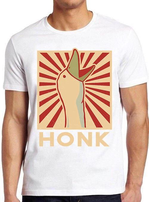 Honk Goose Duck Animal Funny Meme Gift Tee Gamer Cult Movie Vintage T Shirt M741