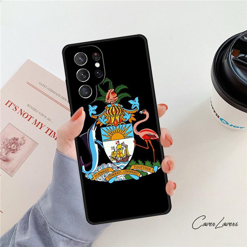 Чехол для телефона Флаг Багамских островов Для Samsung Galaxy S24 S25 S23 S22 Ultra Note 10 20 Plus S20 S21 FE