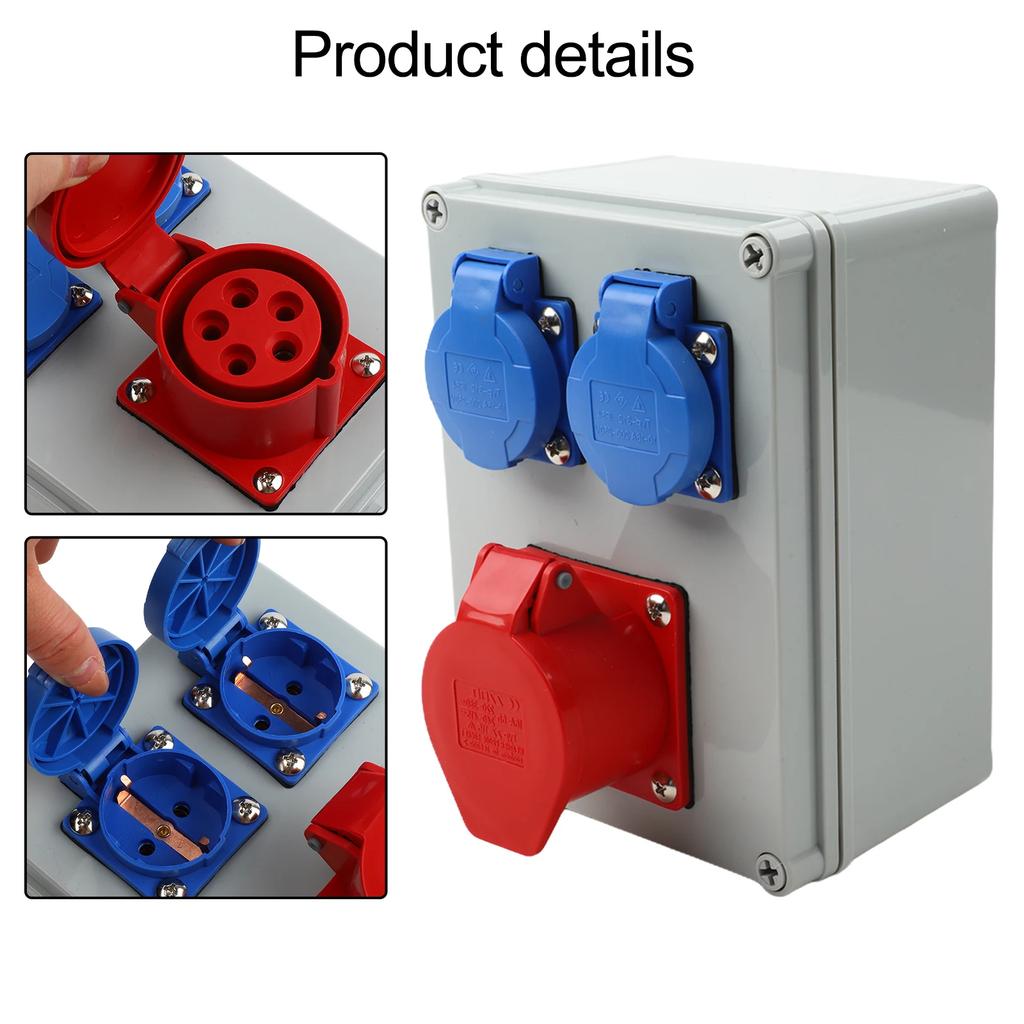 5.74*4*7.76in Wall Distributor Socket 220-250V 16A Sockets High-quality Materials Multifunctional Power Supply