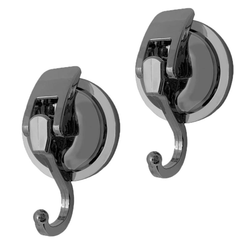 2 шт. многоразовые крючки на присоске для душа, сверхмощные вакуумные крючки для душа для внутреннего душа, супервсасывание для кухни, ванной комнаты, туалета