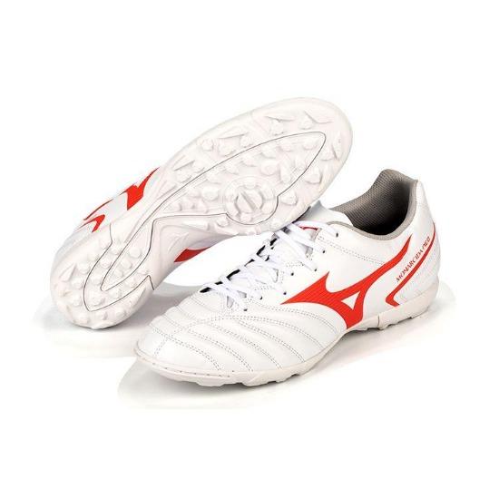Mizuno Monarcida Синтетическая кожа Прочные футбольные бутсы Мужские футбольные бутсы Бело-красные P1GD222562