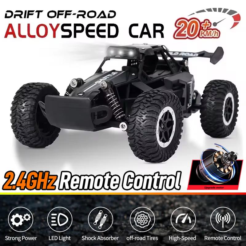 Cxjva7 Новые Радиоуправляемые Машинки 20 км/ч Высокоскоростная 2WD Внедорожник с Пультом Управления и Светодиодной Фарой 2.4 ГГц Монстр-Трак Наружные Радиоуправляемые Машинки Игрушки Подарки