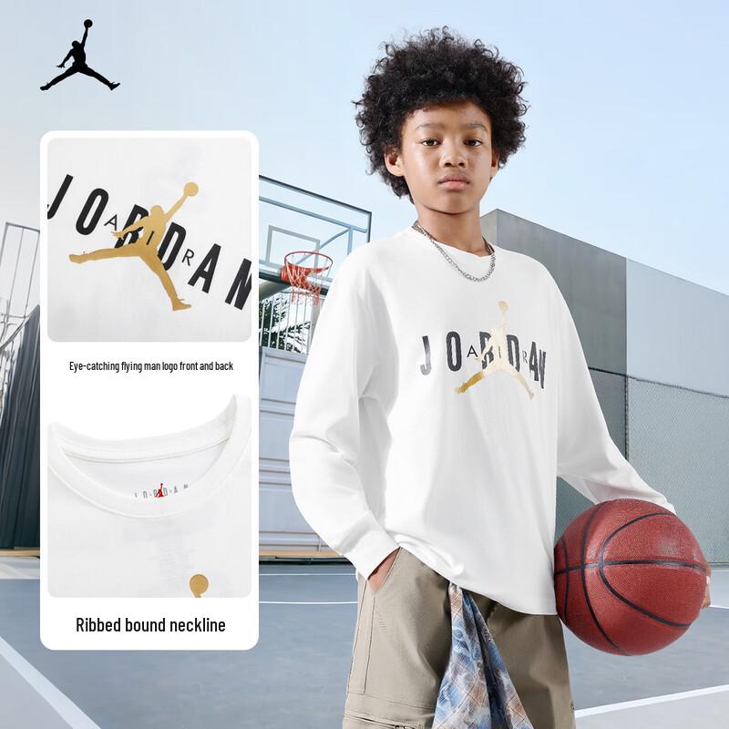 Jordan AJ Kids Long Sleeve Cotton T-Shirt