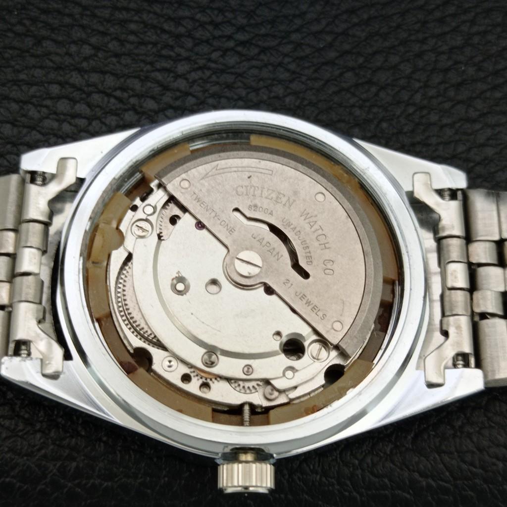 ВИНТАЖНЫЕ ОТРЕМОНТИРОВАННЫЕ МУЖСКИЕ АВТОМАТИЧЕСКИЕ ЧАСЫ CITIZEN 8200 ЯПОНИЯ ЧЕРНЫЙ ЦИФЕРБЛАТ a446881-1