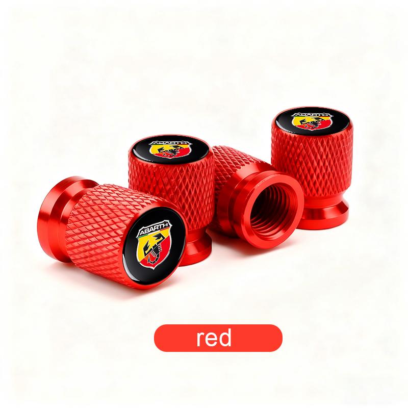 Car Wheel Tire Valve Caps Air Stem Covers Accessories For Abarth FIAT Punto 500 Tipo Stilo Palio Bravo Doblo Panda Ducato