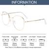 Trendy Office Anti Blue Light Glasses for Women Cute Cat Ears Eyewear Blue Rays Blocking Eyewear Classic Metal Frame Eyeglasses
