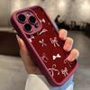 Модный чехол для телефона с рисунком в виде красного банта, подходит для iPhone 17 16 15 14 13 12 11 Pro/Max/Plus, противоударный задний чехол