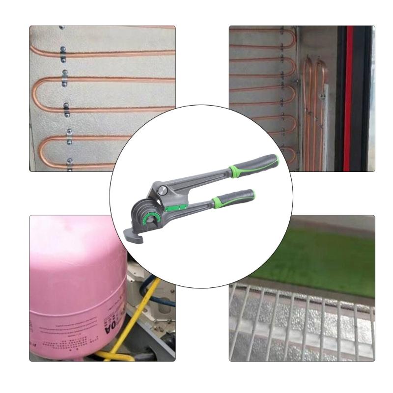 1/4" 3/8" 1/2'' 5/16" Tubing Bender 3 In 1 Tube Bender 180° HVAC Copper Aluminum Tubes Bending Tool for Air Conditioning