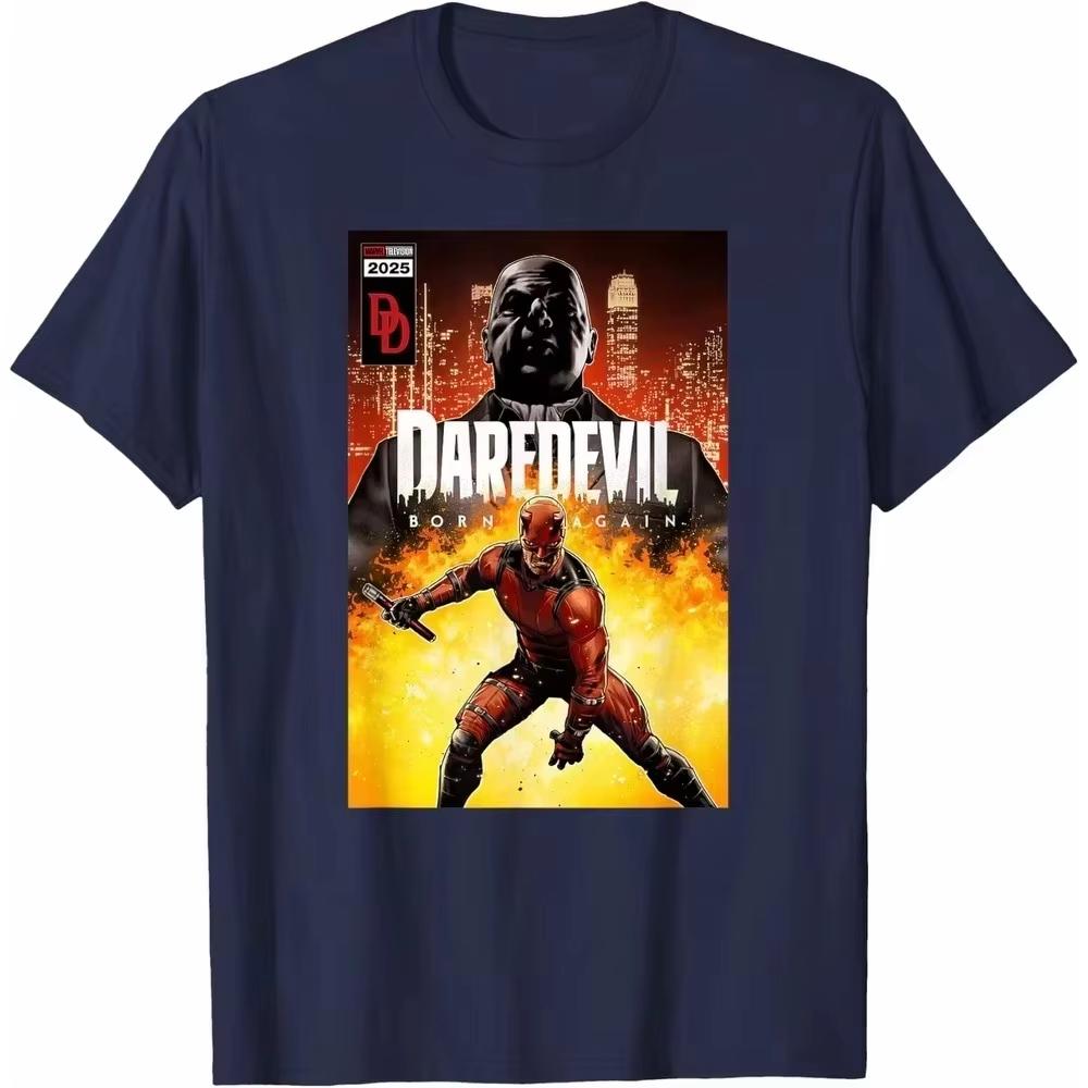 2026 Summer Daredevil Marvel TShirt Gothic Summer Unisex Short Sleeve Heavy Cotton Crew Neck Streetwear Top for Him  Her