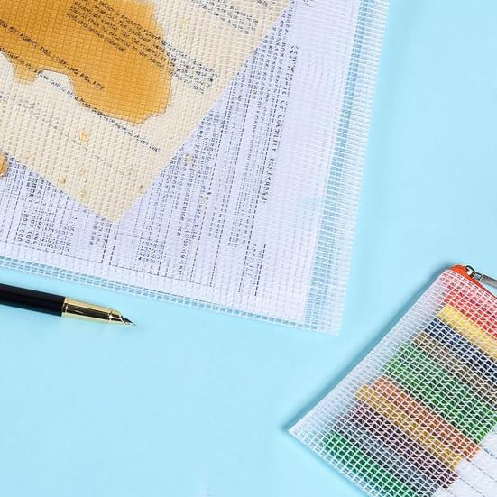 10 шт. сетчатых сумок на молнии с молнией, водонепроницаемые, большой вместимости, прозрачные сумки для организации