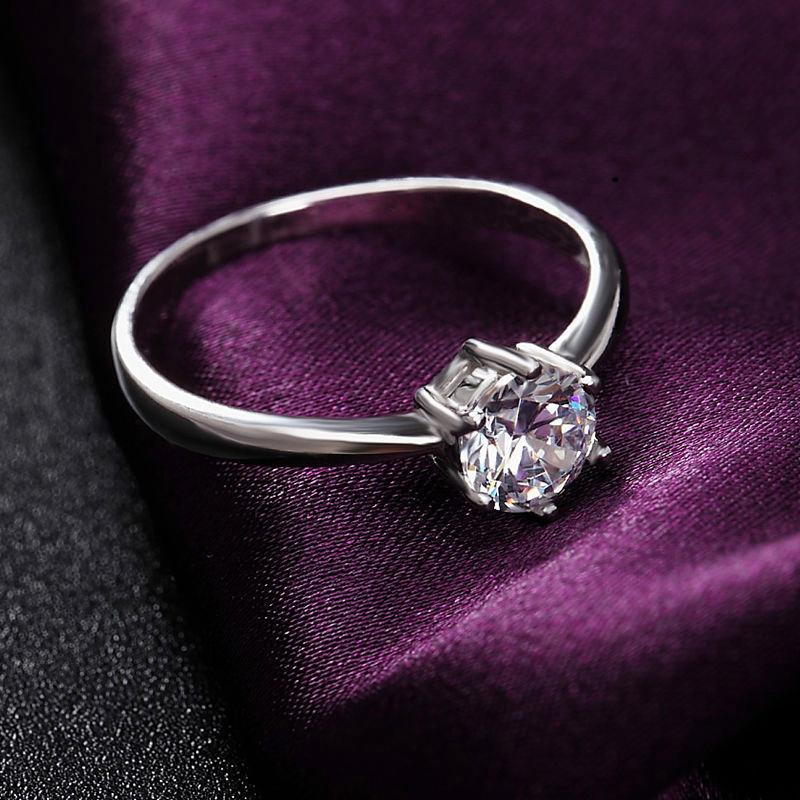 Кольцо Huitan Six Claw Cubic Zirconia для женщин, цветное, простое, элегантное, предложение о помолвке, кольца, подарок, модные украшения