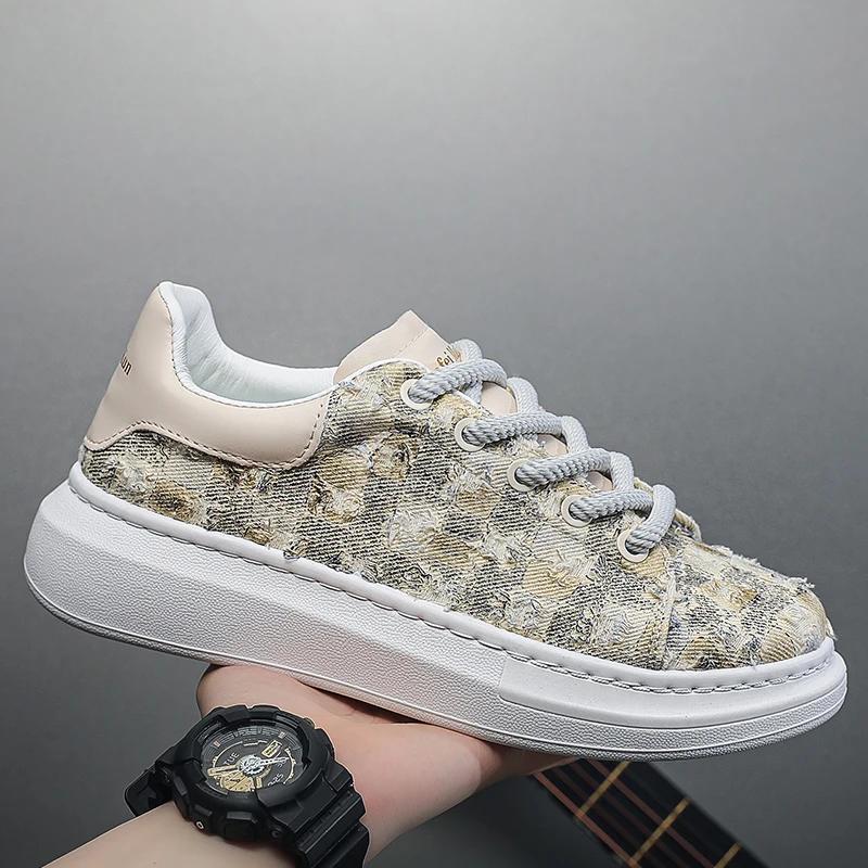 2024 Новые весенние и осенние кроссовки для пар, повседневные, модные, мужские кроссовки, большие размеры 39-44, для увеличения роста