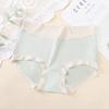 Medium High Waisted Women's Underwear Made of Seamless Silk Antibacterial Knickers Crotch Breathable Comfortable with A Naked Feel