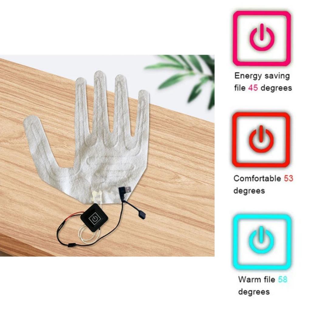 Электрические нагревательные вкладыши для перчаток для быстрого согрева в холодную погоду со съемной конструкцией и низким энергопотреблением