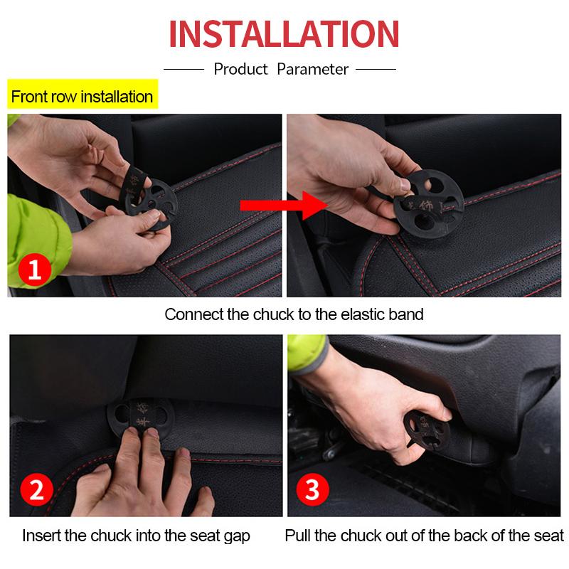 SEAMETAL Leather Front Car Seat Cover Cushion Non Slide Breathable Auto Protector Mat Pad Four Seasons Universal For Car Suv Van
