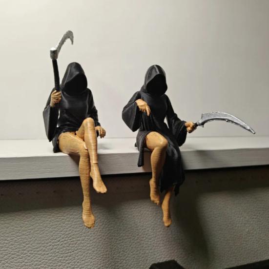 Готическая настольная скульптура Ручная работа Художественные украшения Таинственная фэнтезийная фигура Тема Хэллоуина Садовое украшение для полки