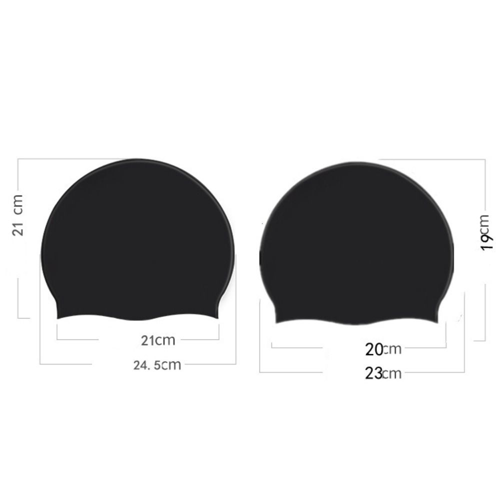 Waterproof Silicone Swimming Cap High Elastic Durable Swim Cap Swimming Hats  Long Hair
