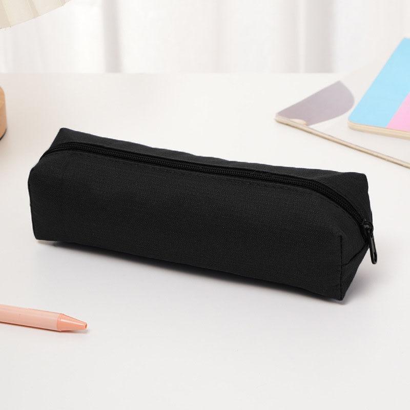 1pc Small Solid Simple Zipper Pencil Case Mini Pen Bags Stationery for School Office Suppliers