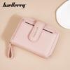 Baellerry Women's Short Litchi Texture Wallet with Multiple Card Slots Fashion Zipper Coin Purse Card Holder
