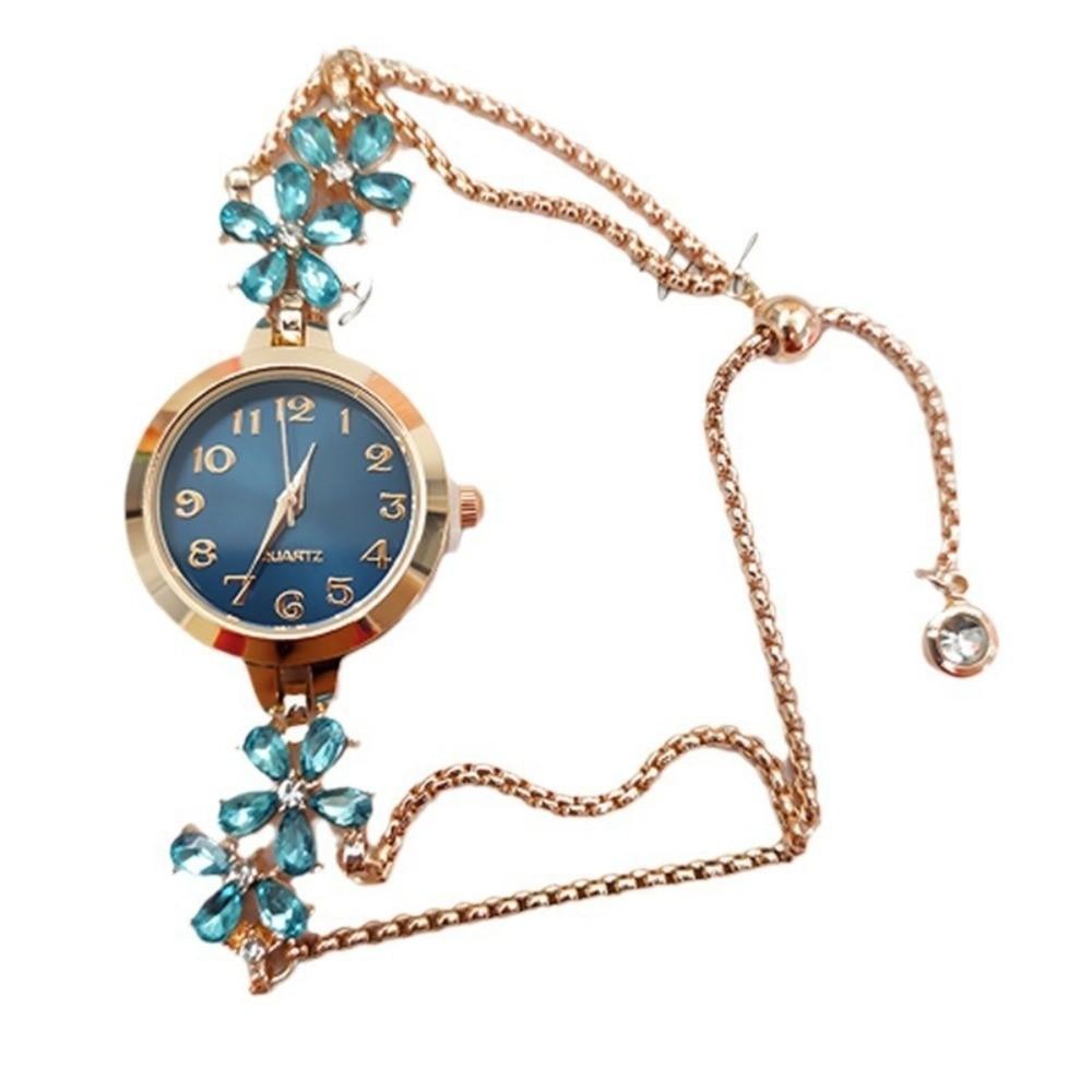 Adjustable Bracelet Watch Quartz Movement Flower Bracelet Watch Women's Quartz Watch  Gift Giving