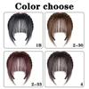 LISI HAIR 1pc Elegant Women's Clip-In Synthetic Bangs With Braid Design Fiber Hair  For Women Accessories