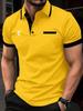Polo T-Shirt For Men's Fashionable Lapel Button Shirt Street Clothing Summer