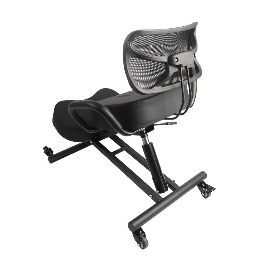 Регулируемое по высоте эргономичное дышащее кресло с поддержкой спины и кожаной подушкой