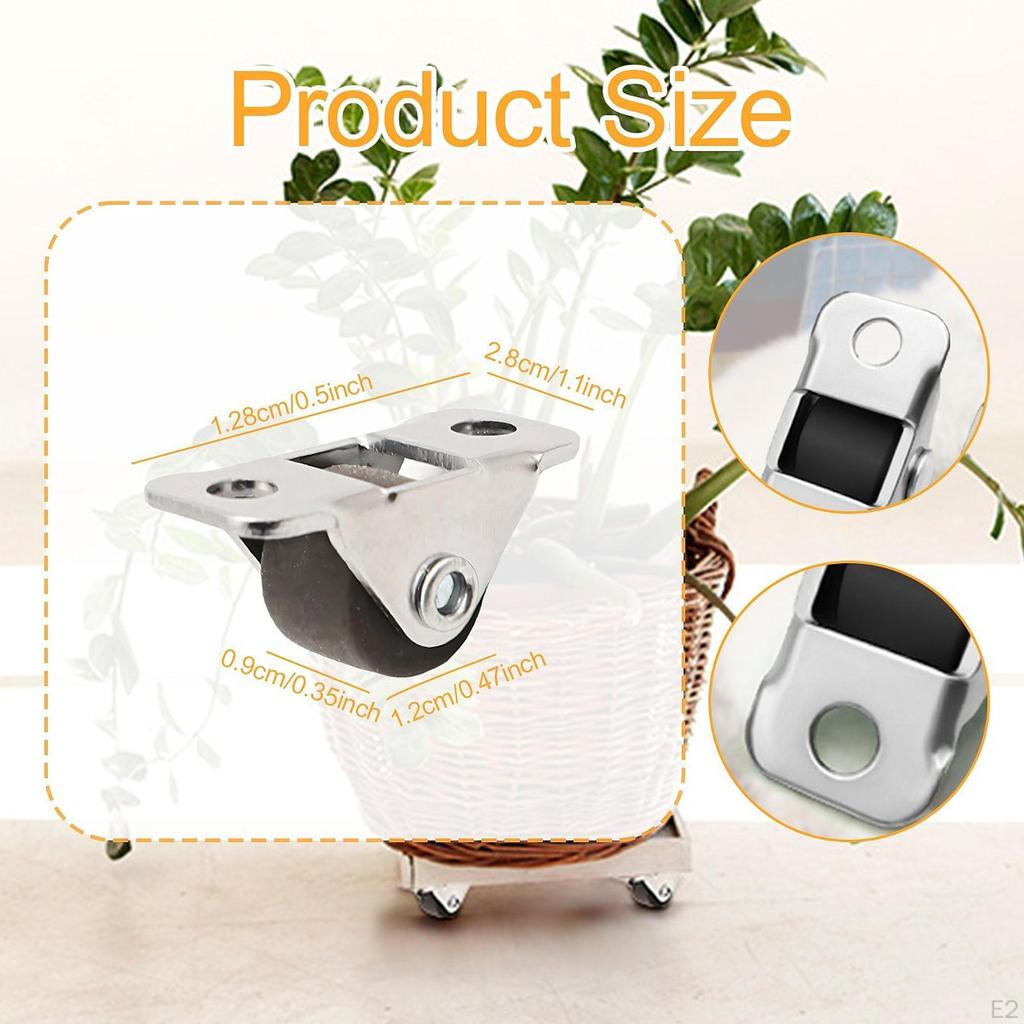 8 шт. фиксированных роликовых колес для мебели линейные колеса маленькие резиновые ролики набор для стола