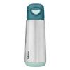 b.box Children's Water Bottle with Spout, Insulated Drink Bottle, 500ml, Keeps Drinks Cold or Hot, One-Push Operation, Dishwasher Safe [Authentic