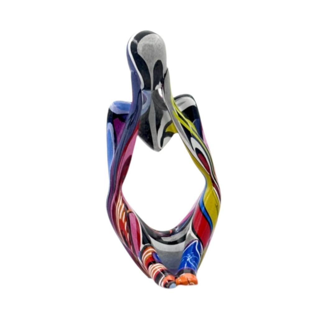 Мыслитель Статуэтка из смолы Настольный центральный элемент Настольные украшения Абстрактная скульптура для фермерского дома, ящика, офисного шкафа, спальни