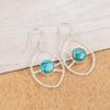 Blue Copper Turquoise Gemstone 925 Sterling Silver Jewelry Gift Earrings 2.00" EE-52-40