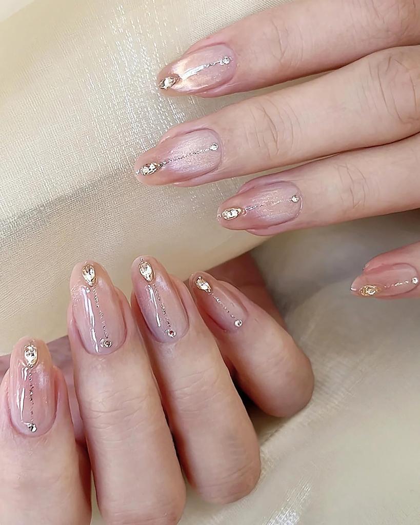 Типсы для ногтей SEMTIM 30 шт., средние, короткие, круглые, накладные ногти, короткие, ногти средней длины, популярные, в японском стиле, милые, простые, стильные, для совершеннолетия