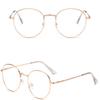 Men Portable Vintage Anti-Blue Light Eyeglasses Metal Glasses Eye Protection Ultra Light Frame
