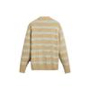 Zara Loose Comfortable Striped Round Neck Long Sleeve Knit Sweater Men Sweater Beige 6771402-450