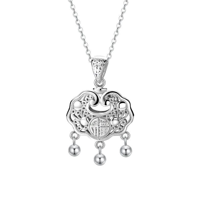 Новое ожерелье с замком безопасности в китайском стиле, женские кисточки, легкая роскошь, ниша и высокое качество оригинальной ключичной цепочки года