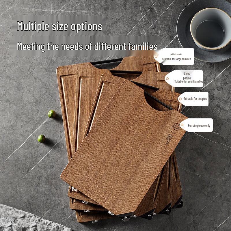 COOKER KING Wenge Wood Cutting Board with Sharpening Stone