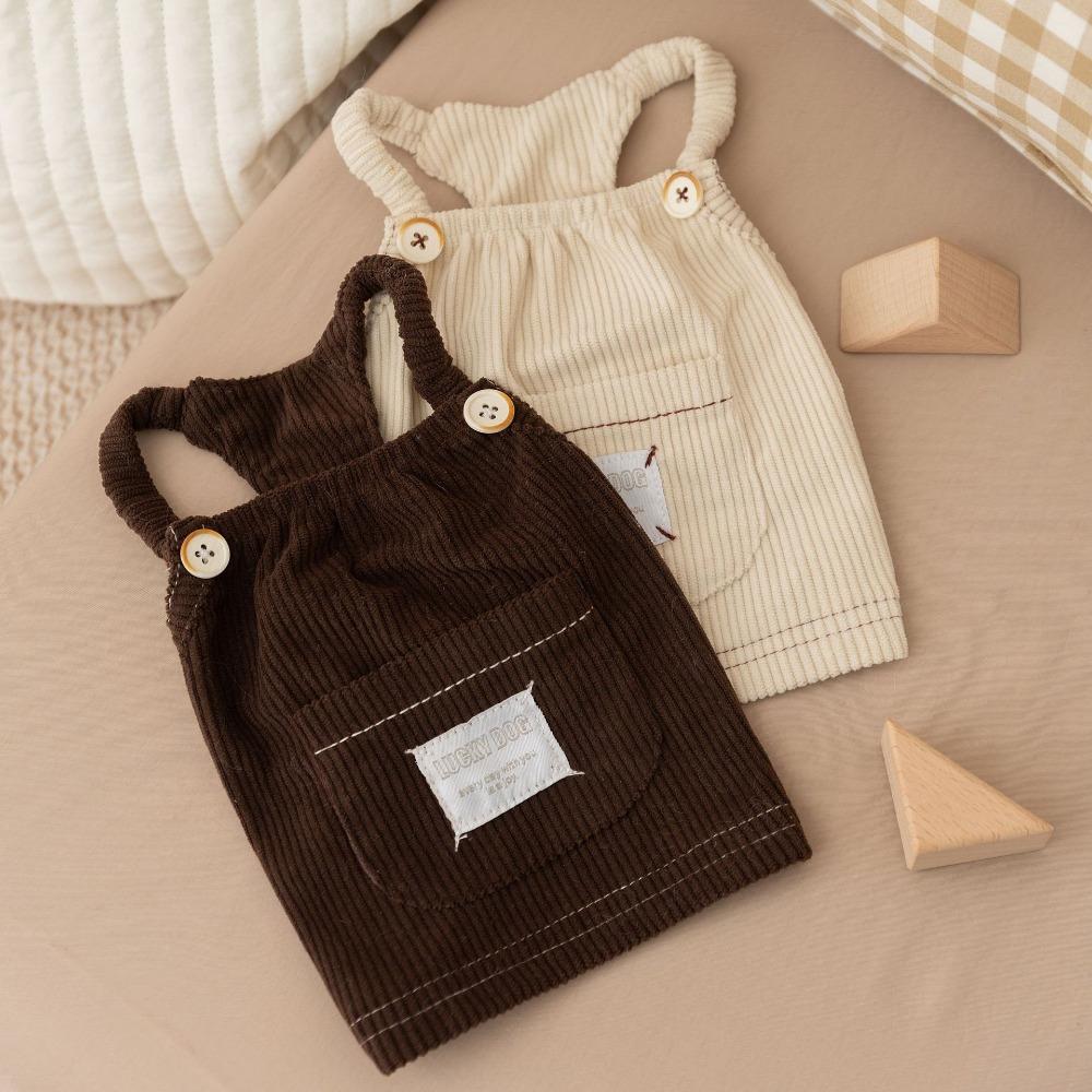 Autumn and Winter Pet Clothes Small Dog Maillard Stain Resistant Suspender Skirt Bigbear Teddy Going Out Vest Dog Clothes