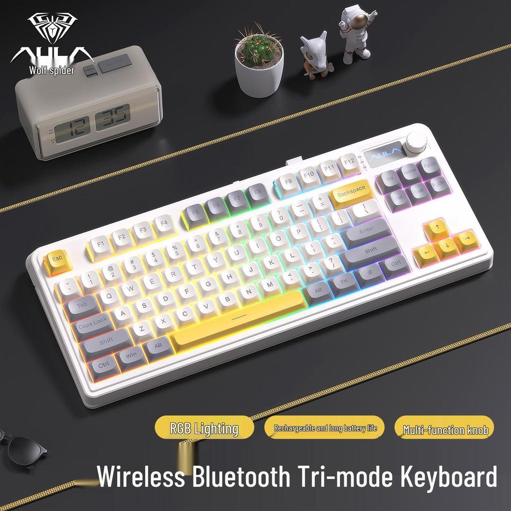 S3187 Bluetooth и проводная тихая механическая клавиатура для ноутбука/настольного компьютера