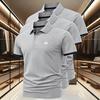 3Pack Short-Sleeve Polo Shirt with 3Button Collar, Contrast-Color Trim, Soft and Comfortable Against the Skin—Casual and Athletic Top