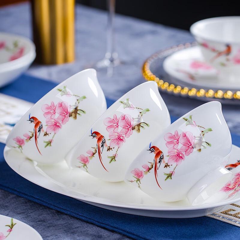Jingdezhen Bone China Dinnerware - Peach Blossom Series