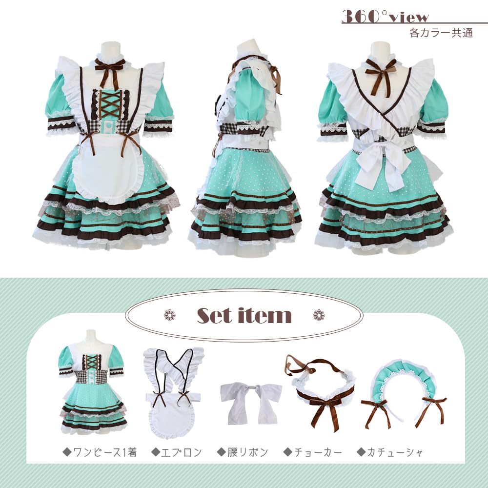 Костюм горничной для косплея на Хэллоуин от Brightlara, Лолита Розовый, Женский, cos069-PK-M