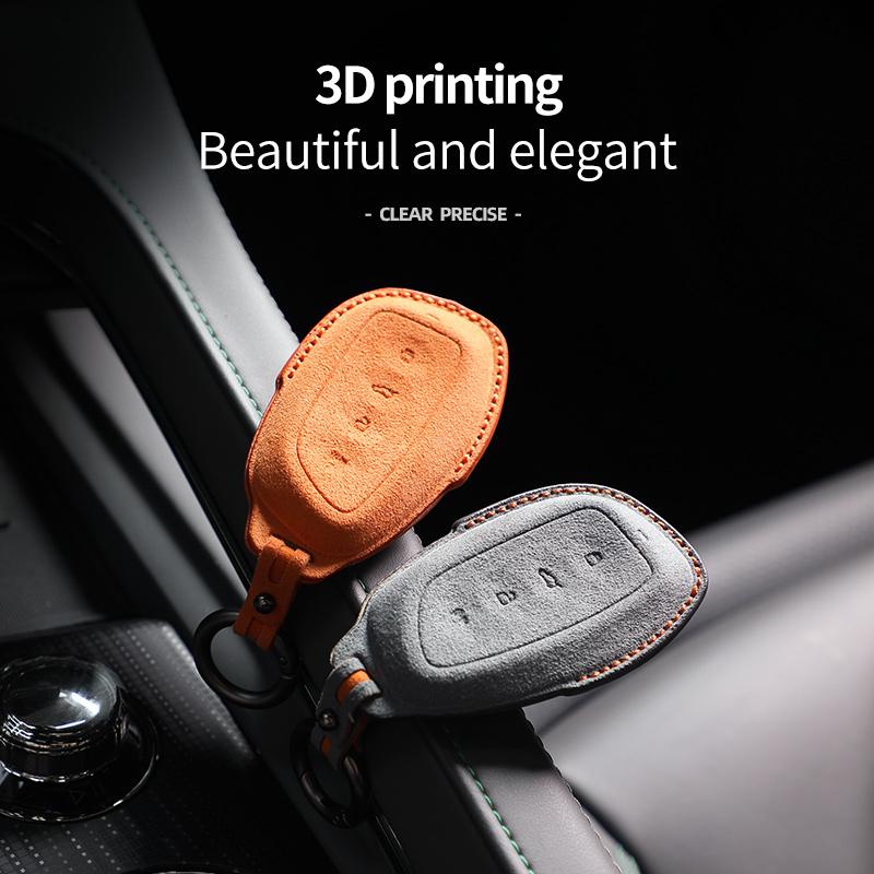 Чехол для автомобильного ключа для Haval DARGO XY H-DOG H6 M6 F7 2023 2024 Alcantara Smart Remote Keyless Cover Shell Protector Accessories