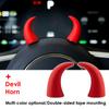 2pcs Creative Car Decorations Devil's Corner Steering Wheel Decoration Small Horn Ornaments Car Decoration Interior Accessories